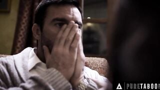 PURE TABOO Angela White Convinces Widower To Fuck His Curvy Teen Stepdaughter With Her Help