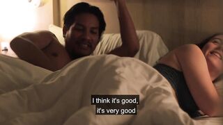 Stepniece got surprised! walk naked around the house