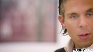 TUSHY Lana Rhoades FIRST DOUBLE PENETRATION