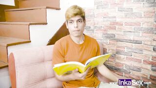 Nudist milf stepmom seduces and fucks stepson's friend while doing homework