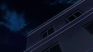 Busty hentai school girl gives a boobjob in the grass near school