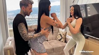 Hot latinas fuck their personal trainer