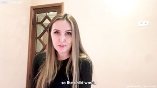 The stepmother asks her stepson to make her pregnant. - Cum deep inside my pussy