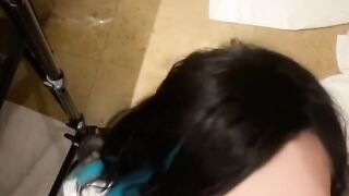 POV-Trans girlfriend tries to get him to stop flirting with her gf- deep throat and fucked