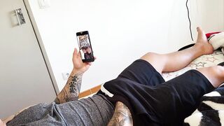 My stepmom helps me masturbate and I cum in her panties