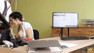 LOAN4K. Naughty bank executive fucks a busty girl needs loan