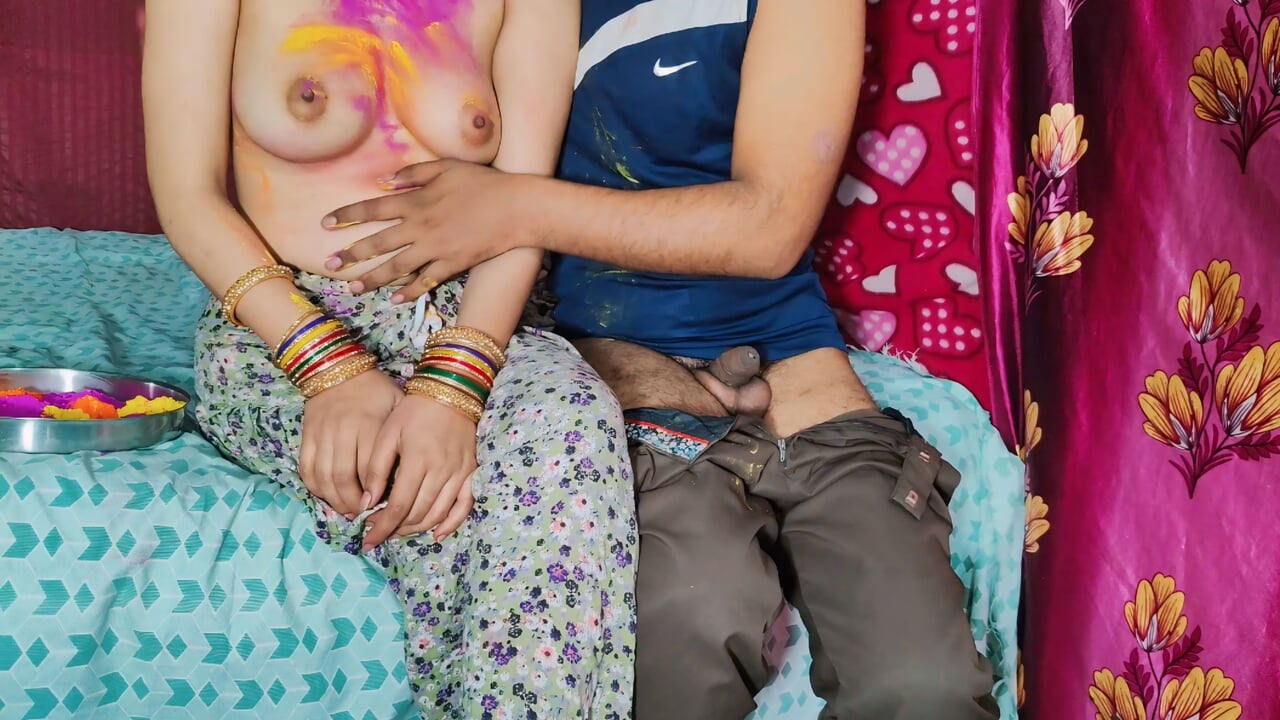 brother-in-law's lustful gaze on sister-in-law during Holi