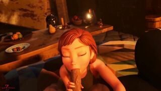 teenage Anna frozen anal sex 3D animation