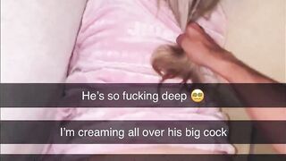 Cheating teen GF sends Snapchats of hair pulling and getting railed to boyfriend bc of Fortnite