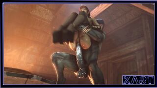 A demon with a huge dick fucks a Japanese girl very roughly