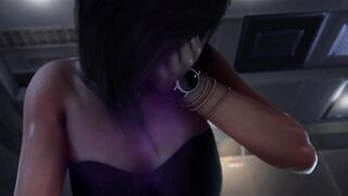 After meeting a monster, the brunette went crazy and decided to fuck the guy. 3d animation horror