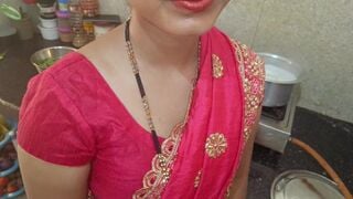 Indian hot bhabhi fucking in kitchen with dever in doggy style clear Hindi audio