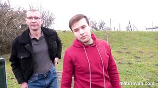 Step-dad and Step-son Fucking Our Sexbomb by Maturevan