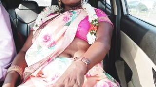 Silk aunty car sex, telugu dirty talks, Episode -1, part- 3, sexy saree telugu silk aunty with boy friend.