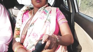 Silk aunty car sex, telugu dirty talks, Episode -1, part- 3, sexy saree telugu silk aunty with boy friend.