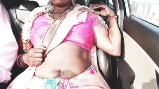 Silk aunty car sex, telugu dirty talks, Episode -1, part- 3, sexy saree telugu silk aunty with boy friend.