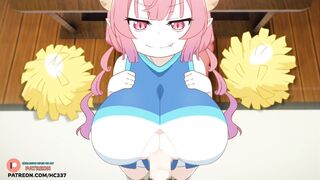 Kobayashi Dragon Maid Ilulu PLAYING WITH HER BIGGEST BOOBS TRY NOT TO CUM