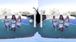 Naughty America Three hot girls play with your balls