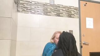 Sucking black cock and him sucking my tits