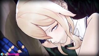 Jean being fucked by Hilichurl into both pussy and ass (Genshin Impact 3d animation loop with sound)
