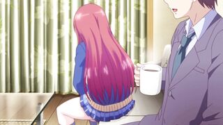 Japanese schoolgirl having sex with teacher in classroom.