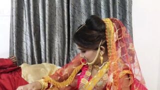 Husband and Devar fucked newly married wife, hardcore threesome