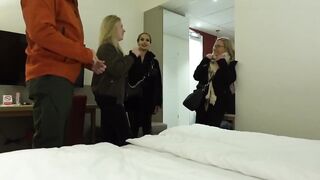 Christmas Market 3 Women Fucked 1 Man!