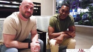 Wife Gets Plowed in Hotel Horny Threesome - While Hubby Watches - Touchmywife -