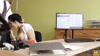 LOAN4K. Charming cutie agrees to hook up with the hung bank