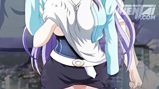 Hentai public elevator