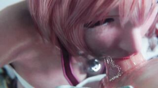 Serah Farron face blowjob 3d