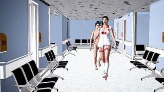 American Lucy As Nurse : Lucy came to me to treat my dick and got fucked.