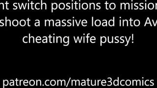 Wife Cheats with BBC Next Door While Husband Thinks the Sex Sounds Is the Neighbors (3D Comic)