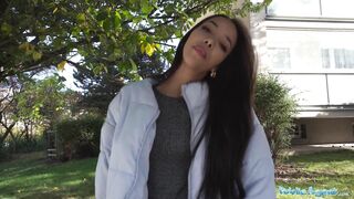 Public Agent Her bubble butt bounces on his cock like a pumped up basketball