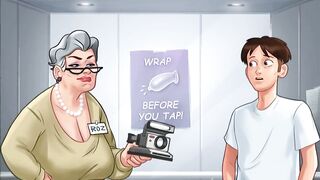 Summertime Saga - Older MILF takes hard Ass Fuck Old Cougar fucks young Big Cock - Roz Sex Scenes