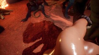 Taken and Gangbanged by the Lizard Men FPOV