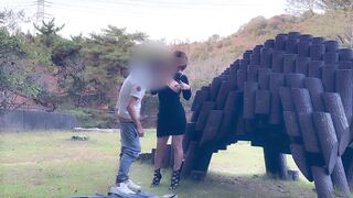 I found a man masturbating outdoors. I talked to him and he ended up with a massive face shot.