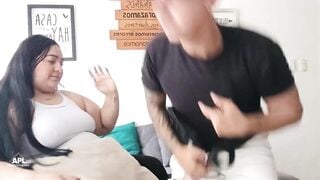 While my boss is on the road, I fuck his wife's ass