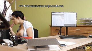 LOAN4K. Man drills the busty womans tushy and gives a credit back