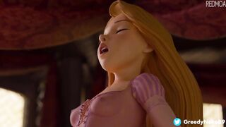 Rapunzel Cowgirl & Footjob (Redmoa)