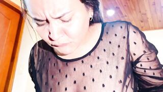 My Colombian sister-in-law finds me masturbating and rides my cock like a cowgirl