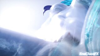 Honkai Acheron gets both of holes penetrated while covered in hot cum