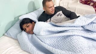 It's raining and it's very cold, stepbrother hug me and give me a lot of warmth