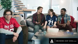 MODERN-DAY SINS - Naughty Teen Leana Lovings Has Sneaky Sex With Stepdad's Buddies Behind His Back