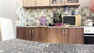 a friend let me fuck his wife in the kitchen while he was in the shower