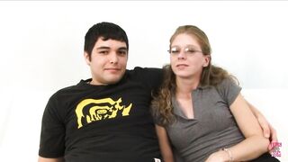 Smoking Hot Brunette Girlfriend Gets Fucked by Another Man in Front of Her BF