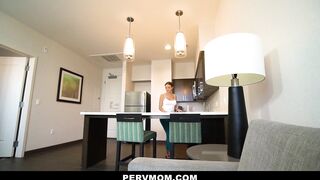 Stepson Eats Latina Step Mom's Pussy While She Folds Laundry