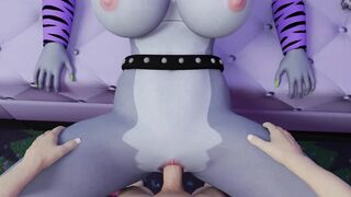 White guy fuck pussy a Roxanne Wolf in a missionary position Five Nights at Freddy's Creampie Cum
