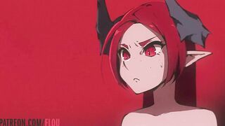 Cute demon is getting fucked hard anal with her favorite toy