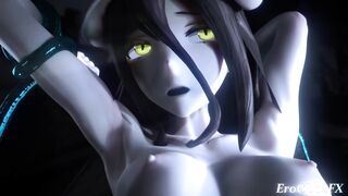Overlord albedo gets her holes spread wide open